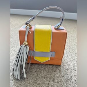 Multicolor Faux Leather Crossbody Handbag